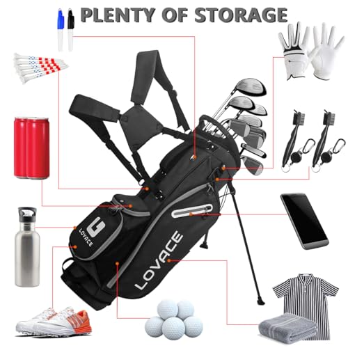 14-Way Golf Stand Bag, Lightweight Golf Bag with Stand for Men and Women