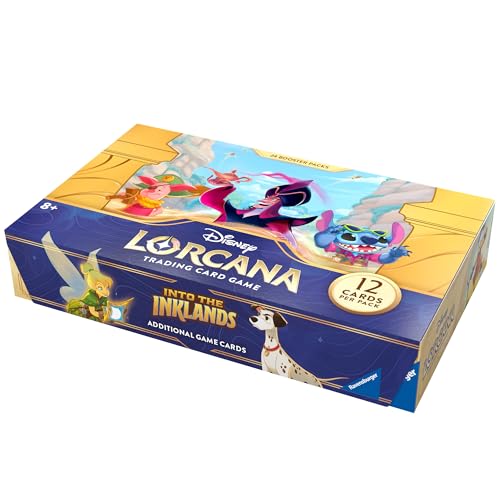 Ravensburger Disney Lorcana TCG: Into The Inklands Booster Pack Display | 24 Packs with 12 Trading Cards Each | Ideal for Collectors & Disney Fans |