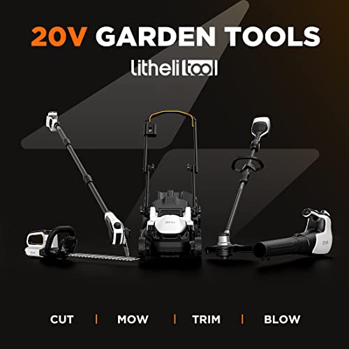 Litheli 2x20V 560CFM Brushless Leaf Blower, U20 Series Electric Leaf Blowers Battery Powered for Blowing Leaf, Dust, Snow, Debris
