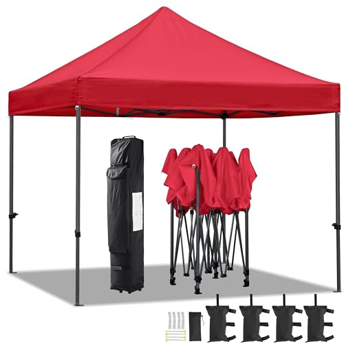 Yaheetech Heavy Duty Pop Up Canopy Tent, 10x20 Commercial Instant Shelter Tent for Wedding, Parties, Adjustable Outdoor Canopy with Wheeled Carry Bag