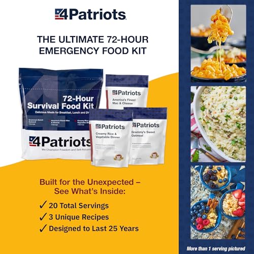 4Patriots 2-Week Survival Food Kit: Emergency Food Supply Designed to Last 25 Years, 84 Servings