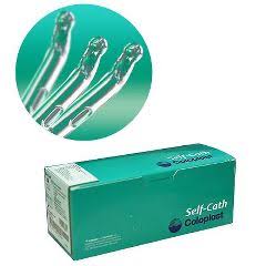 Self-Cath Coude Olive Tip Intermittent Catheter with Funnel End 18 FR 16 inch - 30 Each / Box