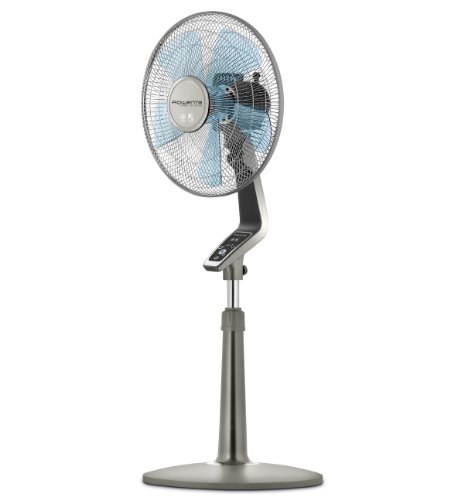 Rowenta Turbo Silence Oscillating 16-Inch Stand Fan Powerful and Quiet with Remote Control - Smart Home Appliances