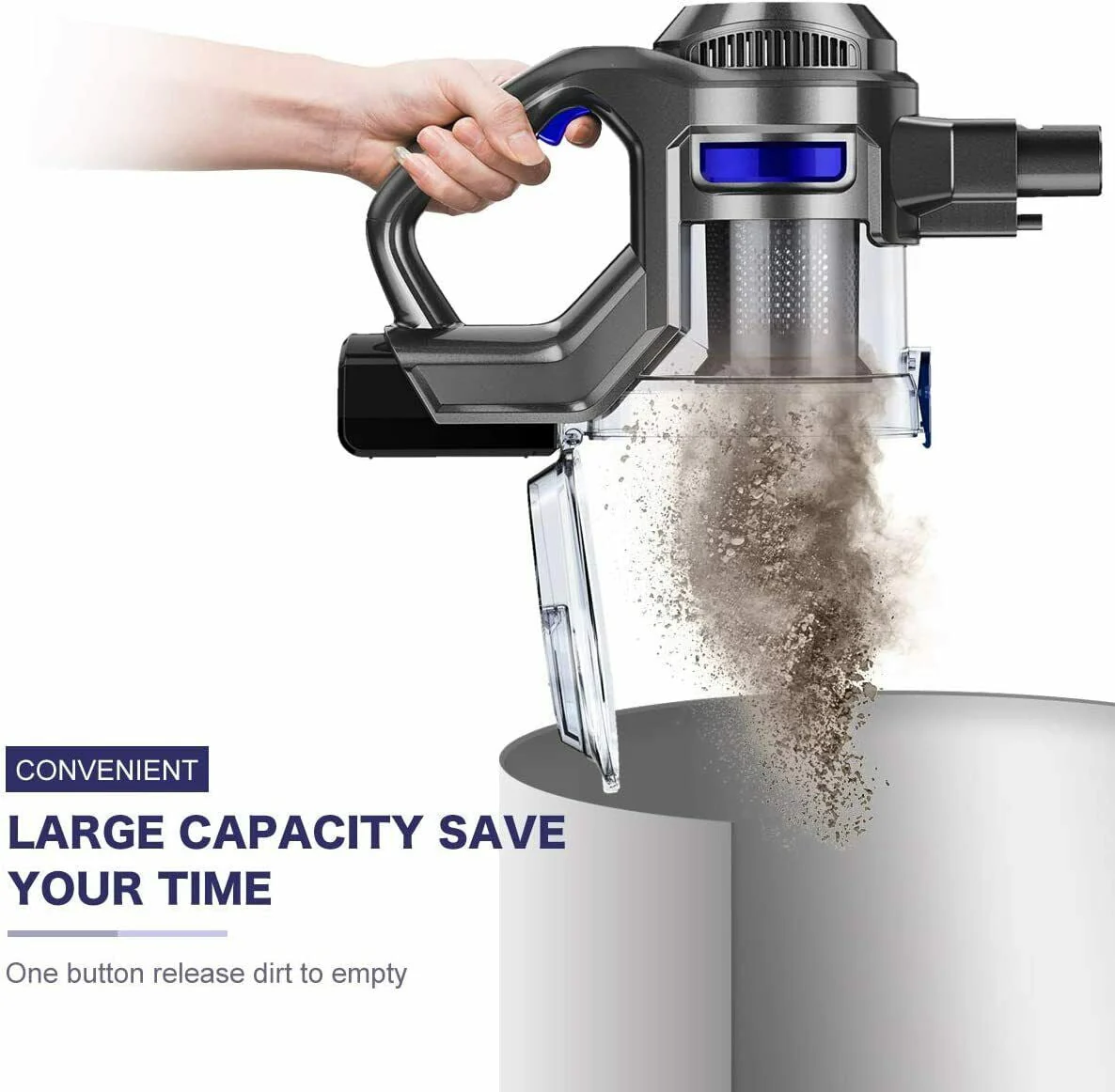 Moosoo Cordless Vacuum 4-in-1 Lightweight Stick Vacuum Cleaner, XL-618A