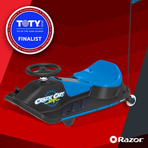 Razor Crazy Cart Shift for Kids Ages 6+ (Low) 8+ (High) - 12V Electric Drifting Go Kart - High/Low Speed Switch and Simplified Drifting System