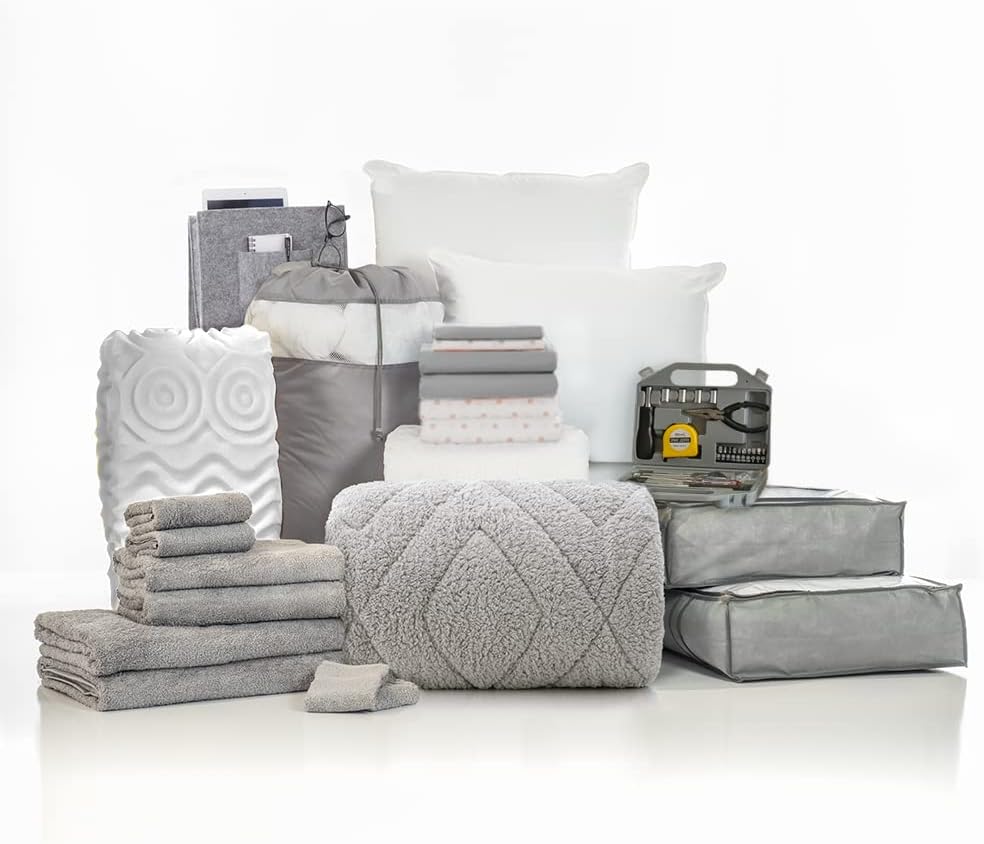 OCM College Dorm Room 25-Piece Complete Campus Pak Trunk Bundle | Twin XL Bedding
