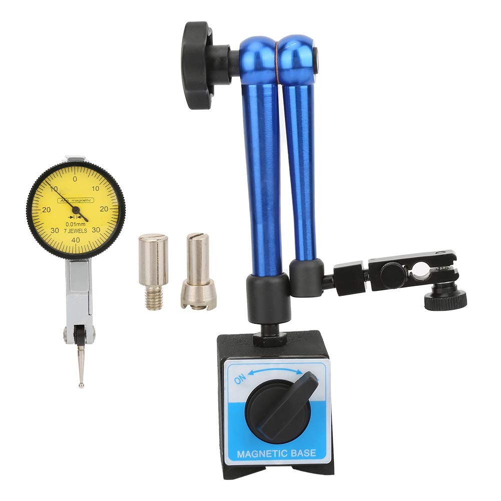 Dial Test Indicator with Magnetic Base, 0.01mm Professional Magnetic Base Dial Indicator