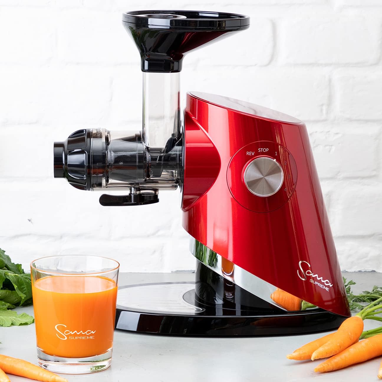 Sana 727 Supreme Cold Press Masticating Juicer | Large Batch | Non-Stop Juicing | 4 Speed Brushless DC Motor | 45-120 RPM’s | Easy clean 132 Page