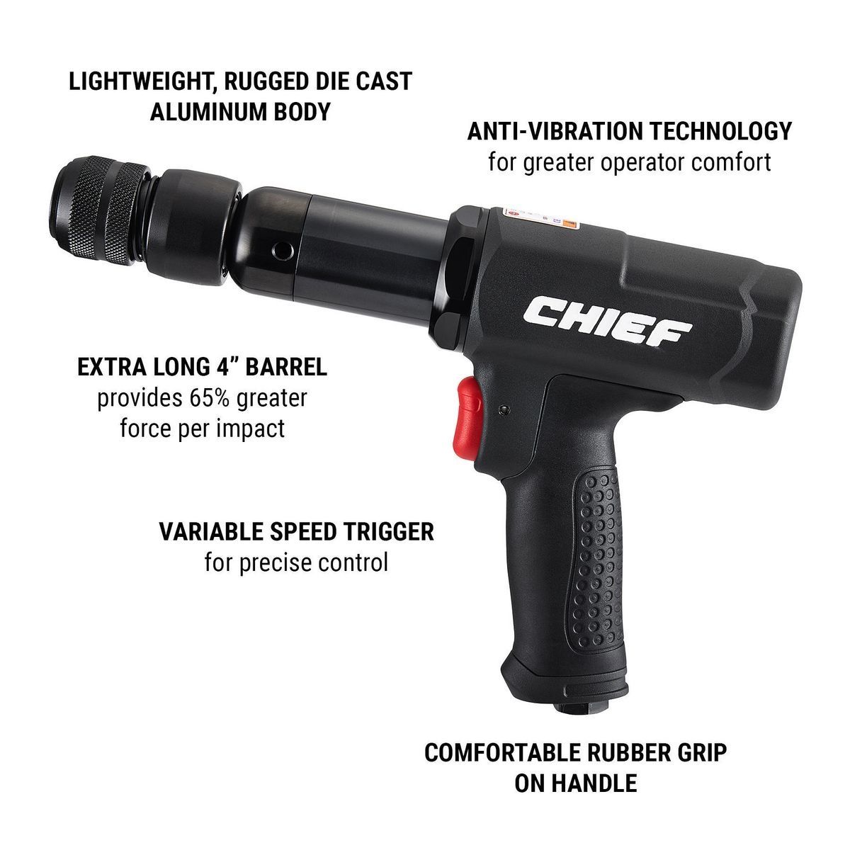 CHIEF Professional Long-Barrel Air Hammer