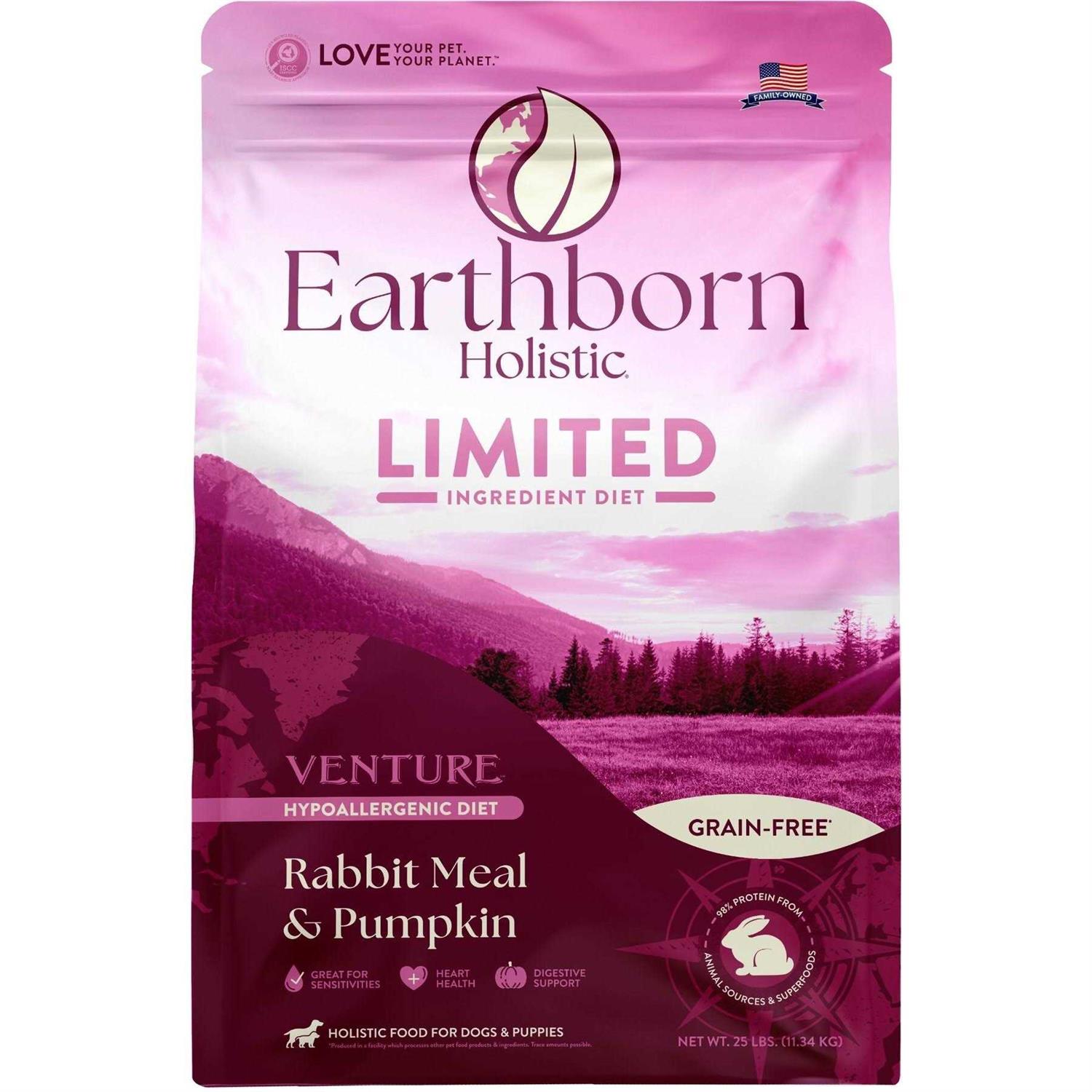 Earthborn Holistic Venture Grain Free Rabbit Meal Pumpkin Dry Dog Food - Pet Supplies online store