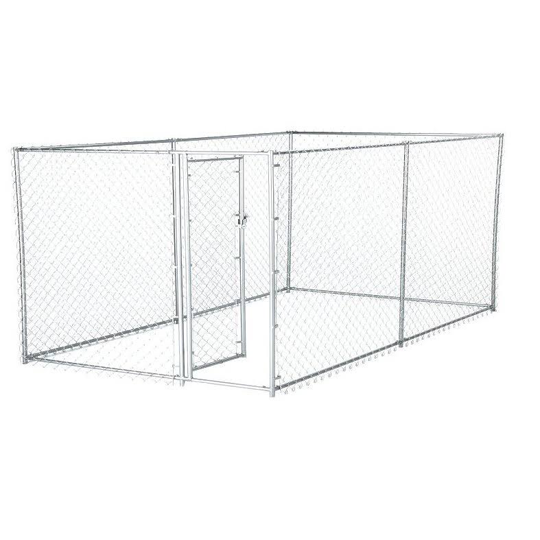 DaretoCare Galvanized Chain Link Kennel with PC Frame DA86991