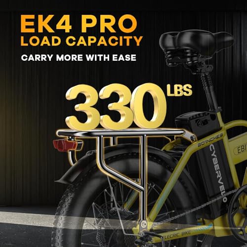 1000W Folding Electric Bike, 48V Large Removable Battery E Bike, 30+MPH, 80 Miles Max Range, 20" Fat Tire Electric Bike for Adults