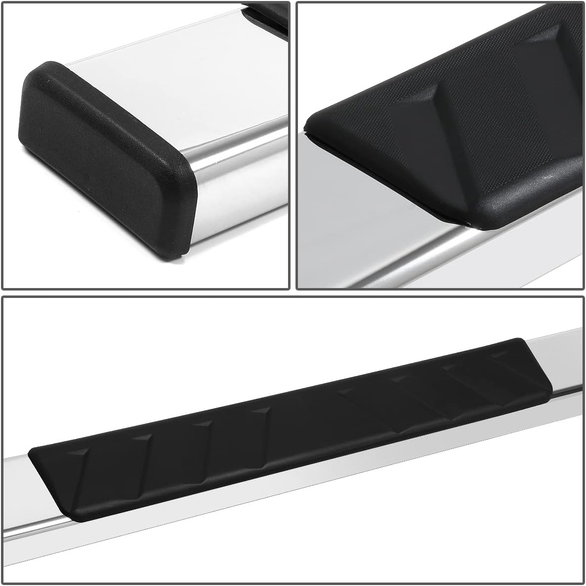 5 Inches Side Step Nerf Bar Running Boards Compatible with Ford F-150 F-250 F-350 Super Crew Cab 15-22, Stainless Steel, Polished Chrome