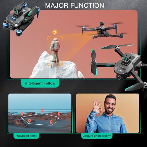 Drone with Camera 4k, GPS HD Drones for Adults, 5G Remote Controller with 5.9 Inch Screen,Obstacle Avoidance Drones, One Key Return