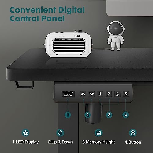 Standing Desk, Adjustable Height Electric Sit Stand Up Down Computer Table