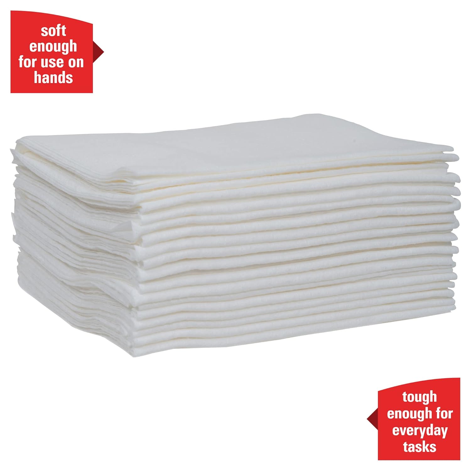 WypAll General Clean L30 Heavy Duty Cleaning Towels (05812), Strong and Soft Wipes, White, 12 Packs / Case, 90 Towels / Pack