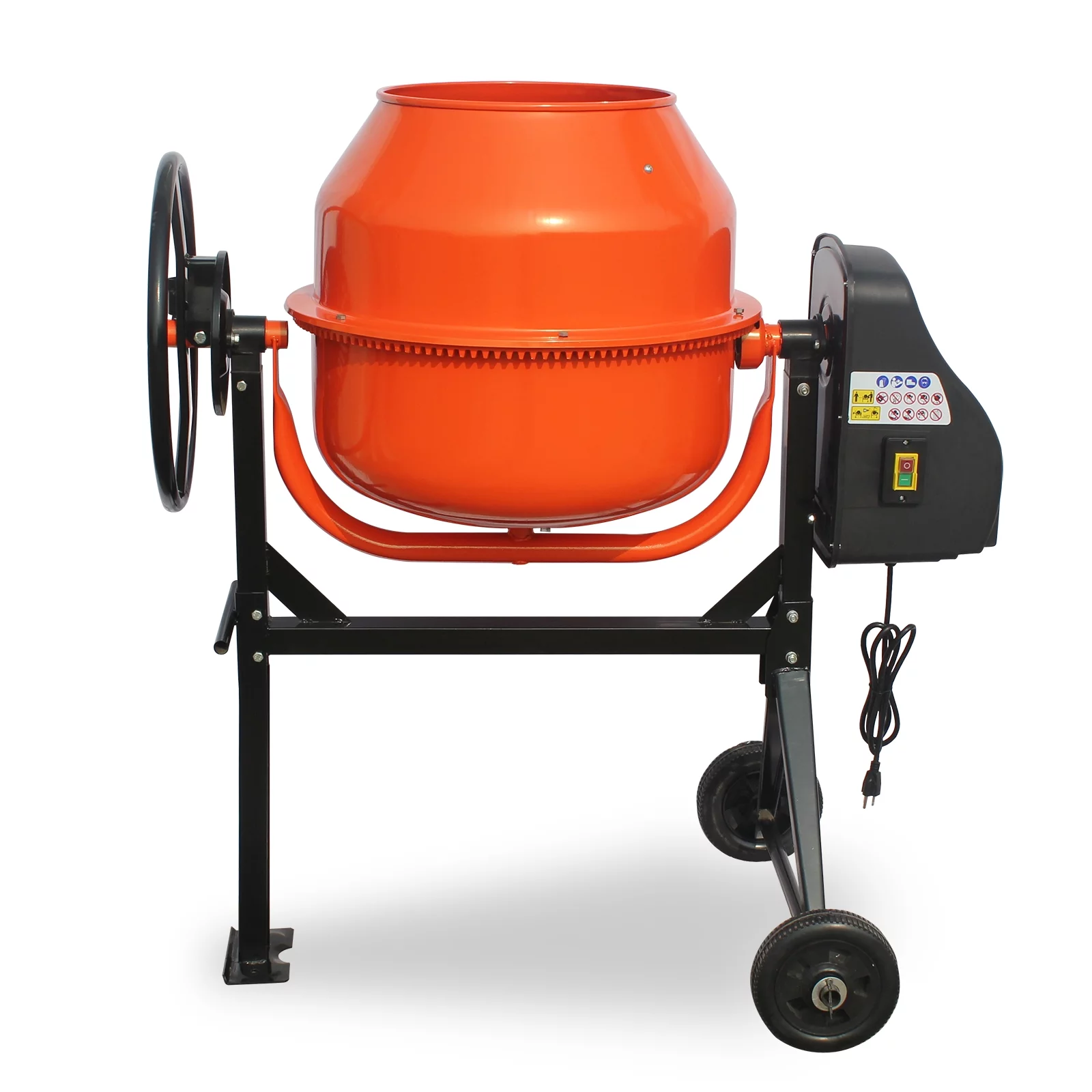 Oarlike 4/5HP Electric Concrete Cement Mixer 5 Cu Ft Mortar Mixing Stucco Seeds Portable Barrow Machine - Radiant Selections