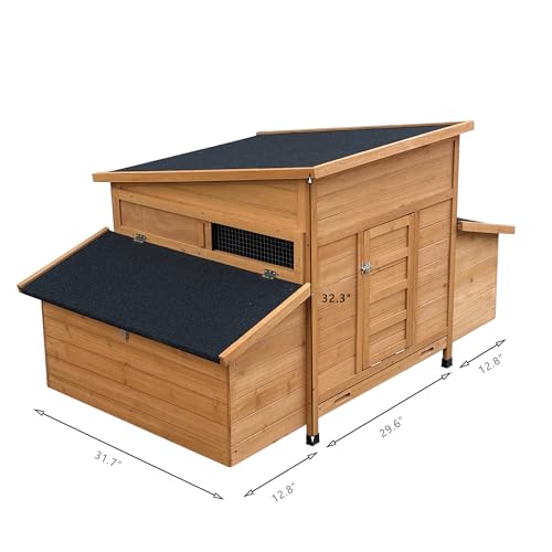 109.6'' Large Wood Chicken Coop Enclosures,Walk-in Poultry Cage
