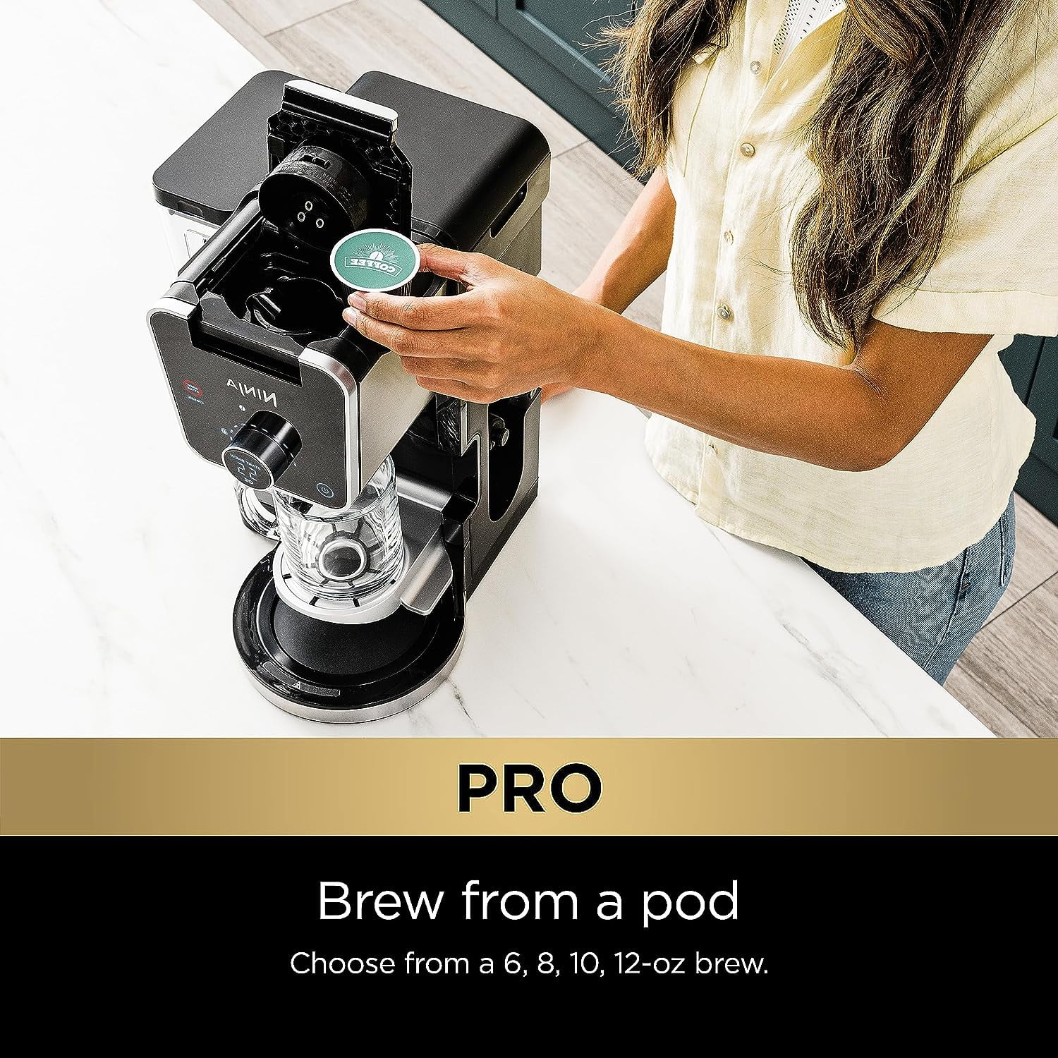 Ninja CFP201 DualBrew System 12-Cup Coffee Maker, Single-Serve for Grounds & K-Cup Pod Compatible, 3 Brew Styles, 60-oz. Water Reservoir & Carafe
