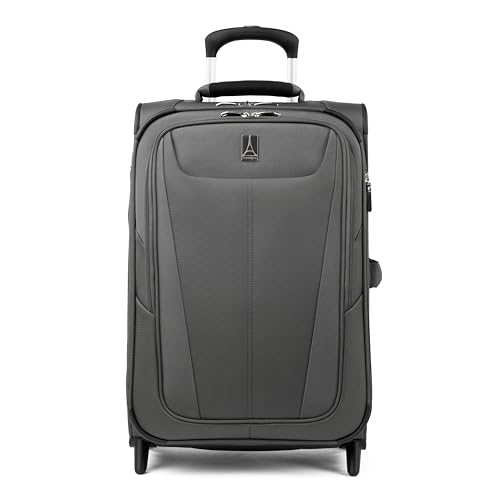 Travelpro Maxlite 5 Softside Expandable Upright 2 Wheel Carry on Luggage, Lightweight Suitcase, Men and Women, Burgundy, Carry On 22-Inch
