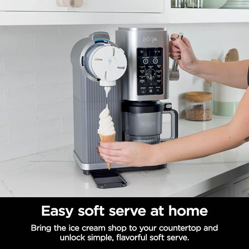 Ninja Swirl by CREAMi Ice Cream and Soft Serve Maker, Sorbet, Milkshake, Frozen Yogurt, Low Calories Program & More, 13-in-1, Soft Serve Handle