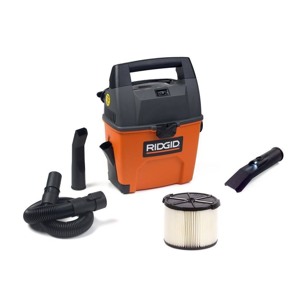 Ridgid 3 gal. 3.5-Peak HP Portable Pro Wet Dry VAC with Bonus LED Car Nozzle