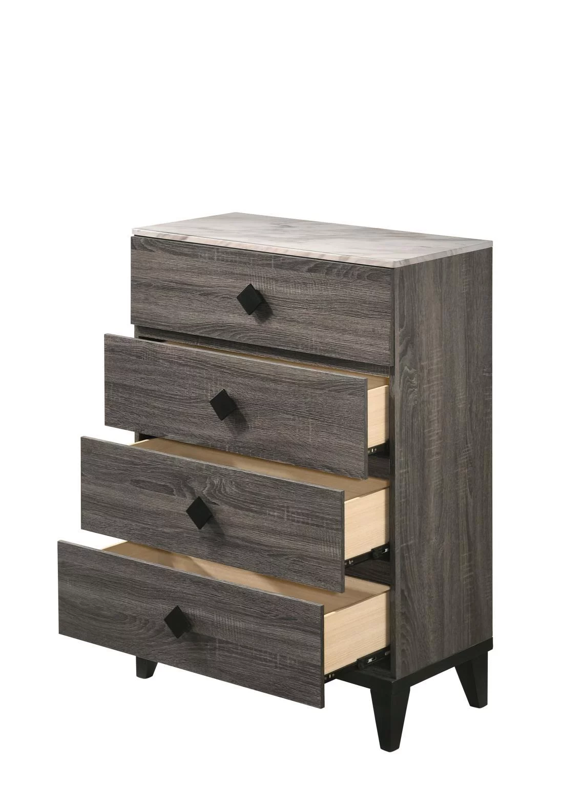 Transitional Rustic Gray Oak Storage King Bedroom Set 5Pc Avantika-27667EK Acme