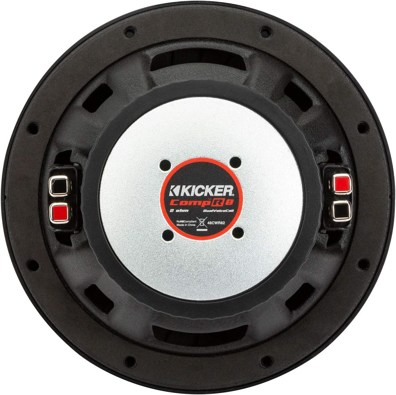 KICKER CompR 8"(20cm) Subwoofer, DVC, 2-ohm, RoHS Compliant