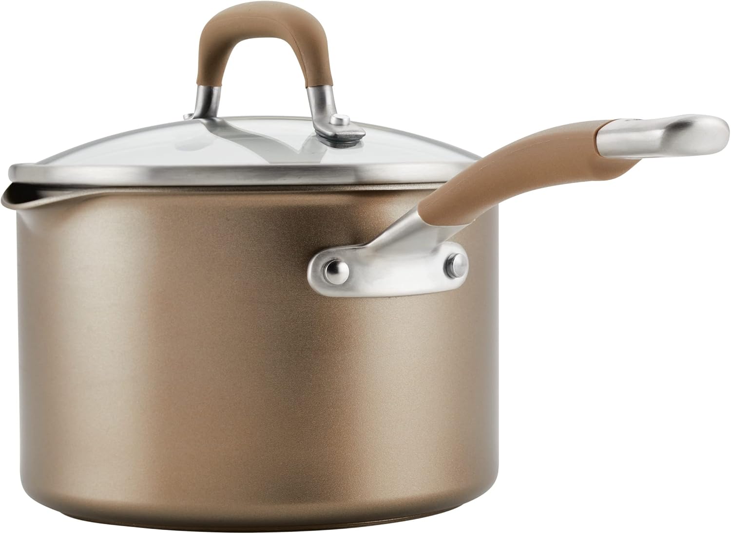Circulon Premier Professional Hard Anodized Nonstick Cookware Induction Pots and Pans Set, 10 Piece, Bronze