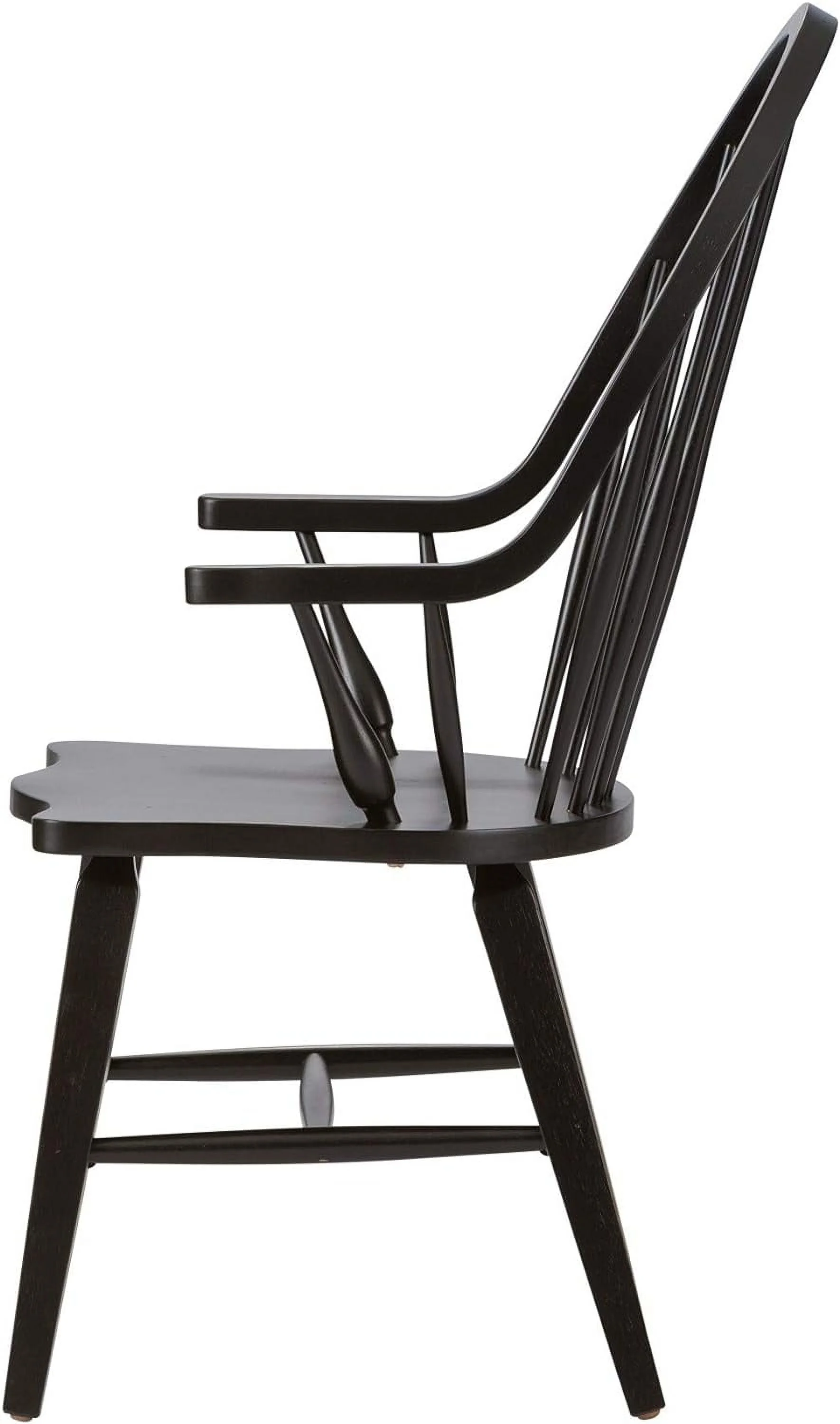 Windsor Back Arm Chair, W25 X D25 X H41, Black