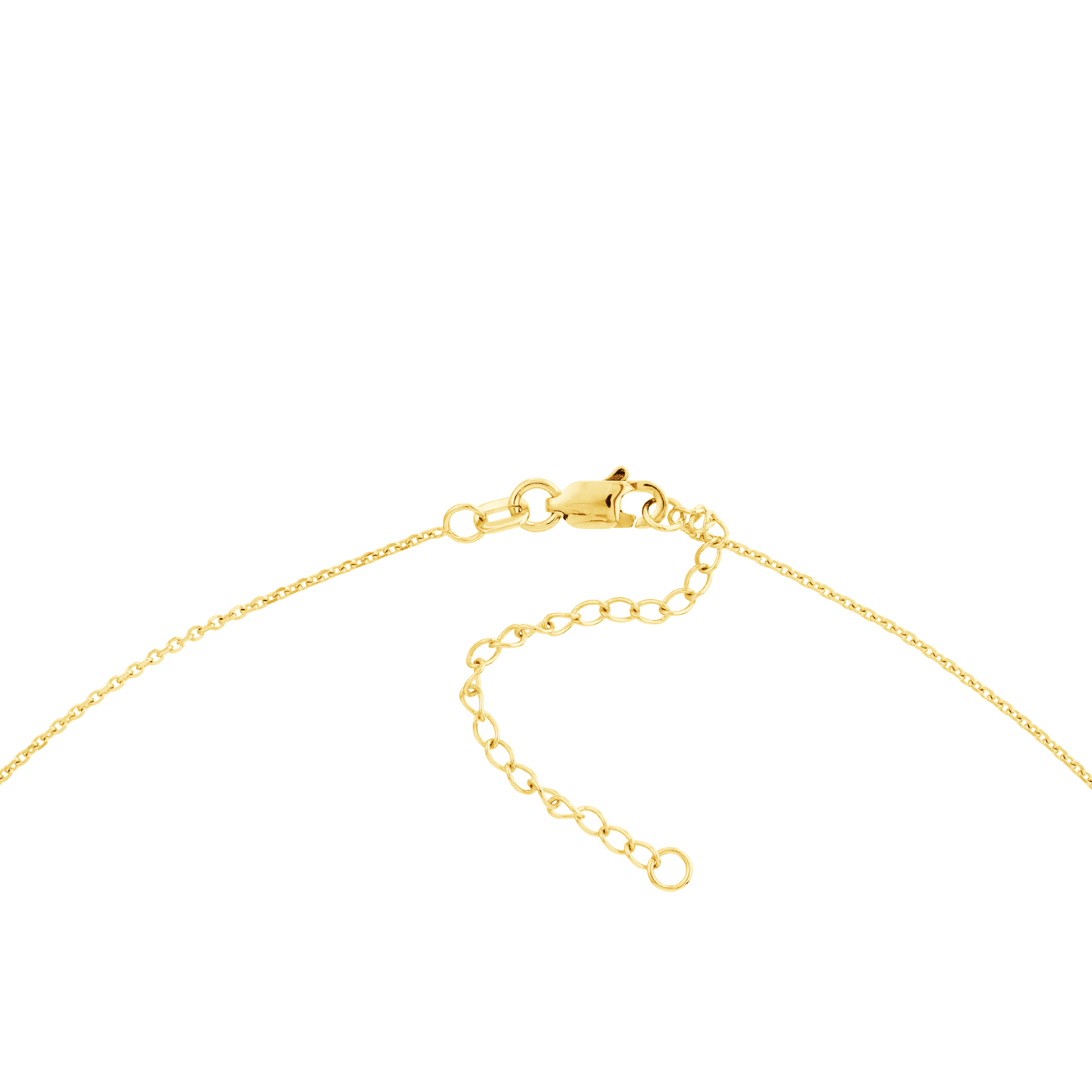 SZUL Women's 14K Solid Yellow Gold Double Bar Drop Necklace
