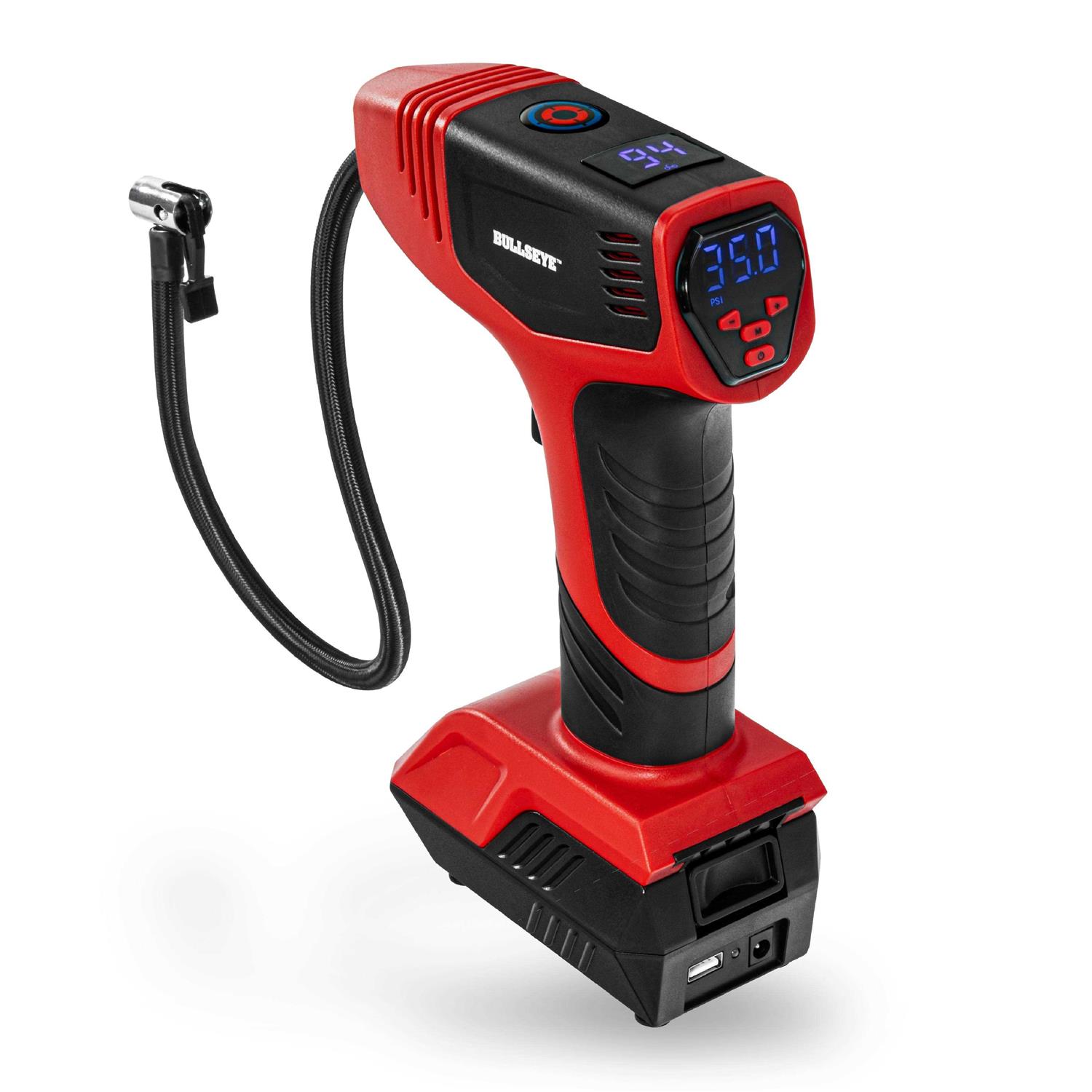 Bullseye Tire Inflator Air Compressor Portable Car Auto Tire Inflator Tire Pump with Digital Pressure Gauge - Sports Supplies Online Store