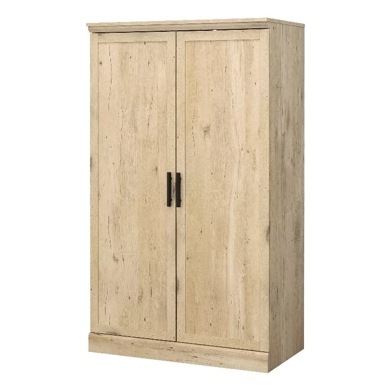 Pemberly Row Contemporary Engineered Wood Storage Cabinet in Prime Oak - Curated Treasures Market