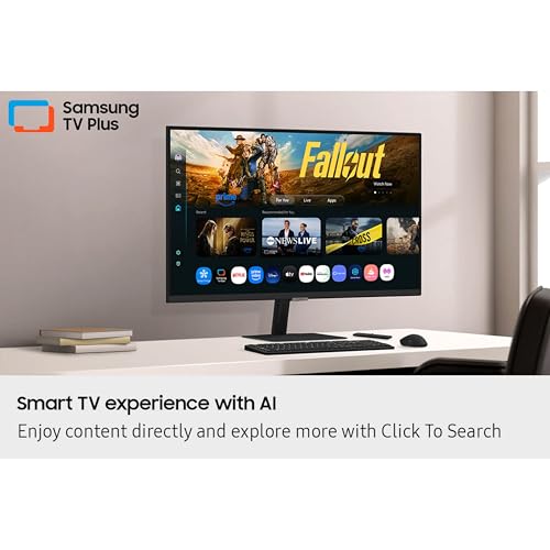 Samsung 43&rdquo; Smart Monitor M7 (M70F) 4K UHD Display, Samsung Vision AI, Smart TV Apps, Gaming Hub, USB-C, HDMI and USB-A, Black, LS43FM702UNXZA