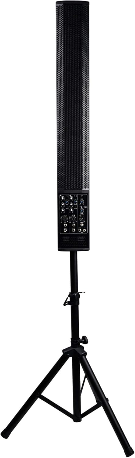Sound Town 700W Powered Column Speaker Line Array System with 6 x 5” Woofers, 2-Channel Mixer and Bluetooth for Live Music, House of Worship