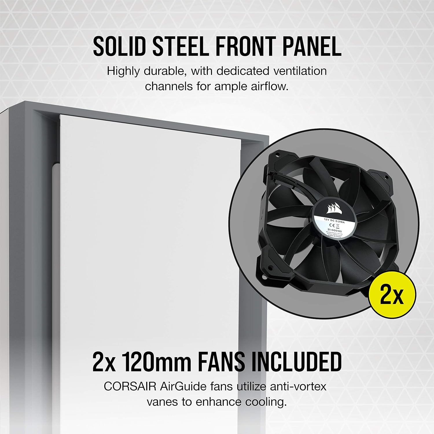 Corsair 5000D Tempered Glass Mid-Tower ATX PC Case - White