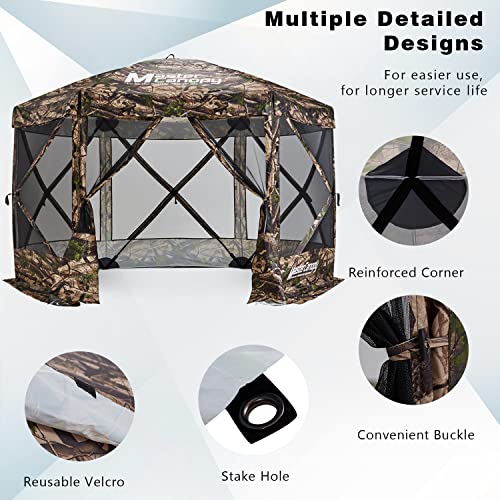 MASTERCANOPY 12x12FT Pop Up Gazebo Screen Tent - Instant Screen House with Netting, Quick Set, Outdoor Canopy Shelter with Carry Bag for Camping