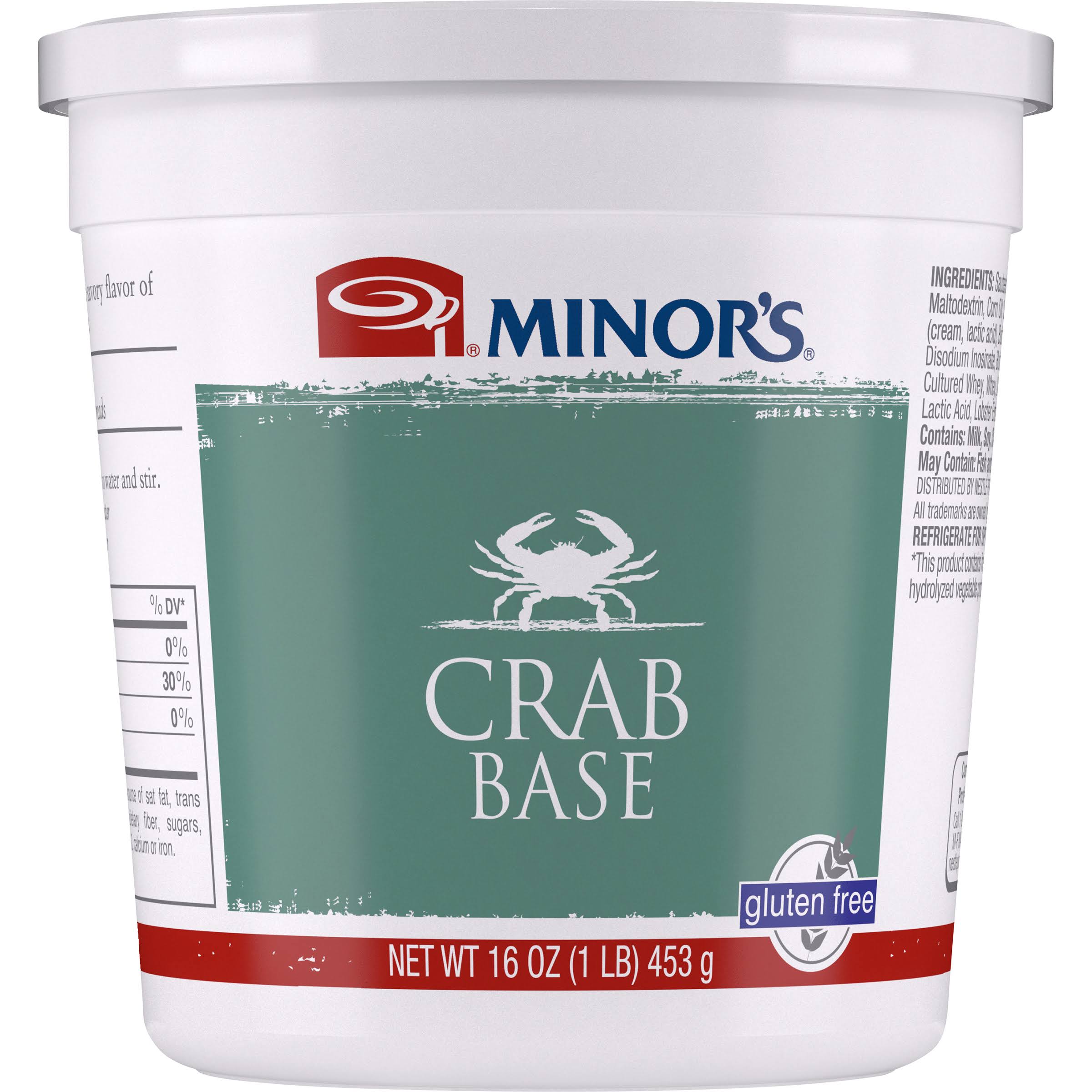 Nestle Minors No Added MSG Crab Base, 1 Pound - 6 per CASE.
