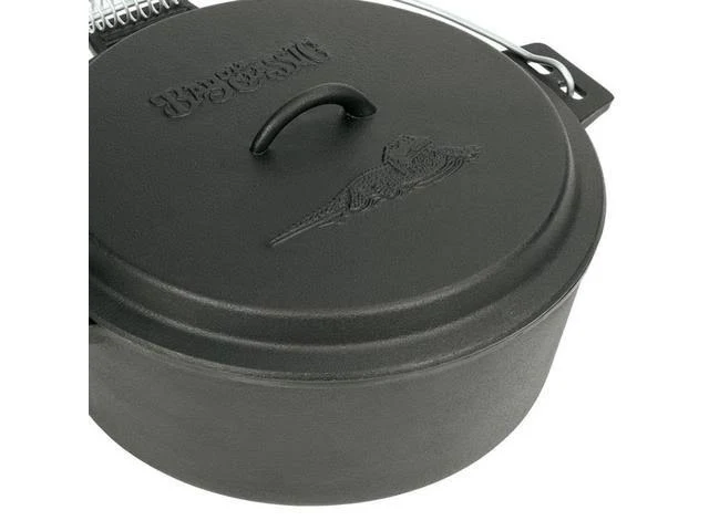 Bayou Classic 7410 Cast Iron Chicken Fryer with Dutch Oven Lid, 10 Quart,