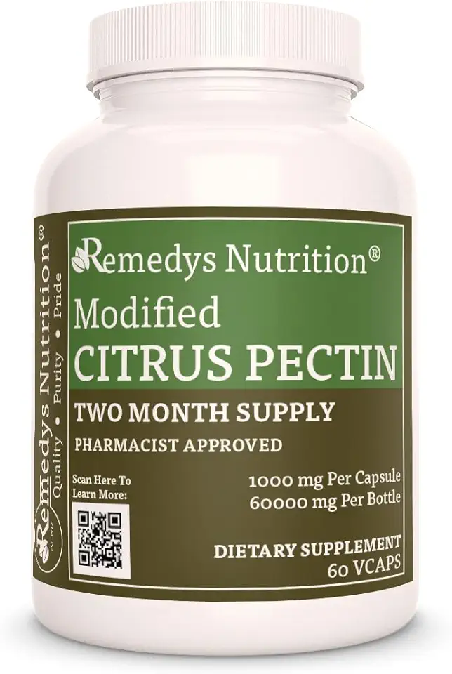 Modified Citrus Pectin | MCP | 1,000 mg, 60 Vegan Capsules Dietary Supplement | Two Month Supply - Kansas Nuitrition - HNZSDS