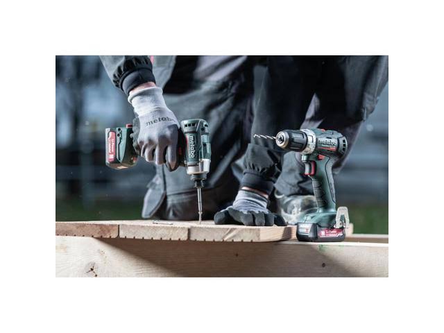 Metabo 685165520 PowerMaxx 12V 4.0 Ah LiHD SSD 12 Bl Cordless Impact Driver and SB 12 Bl Hammer Drill Combo Kit