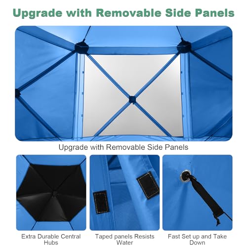 COBIZI 12x12ft Pop up Gazebo Screen Tent Screen House for Camping, Camping Outdoor Screened Gazebo, Canopy Tent