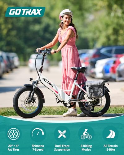 Gotrax 20" Folding Electric Bike with 55 Miles (Pedal-assist1) by 48V Battery, 20Mph Power by 500W, Smart LCD Display and 5 Pedal-Assist Levels