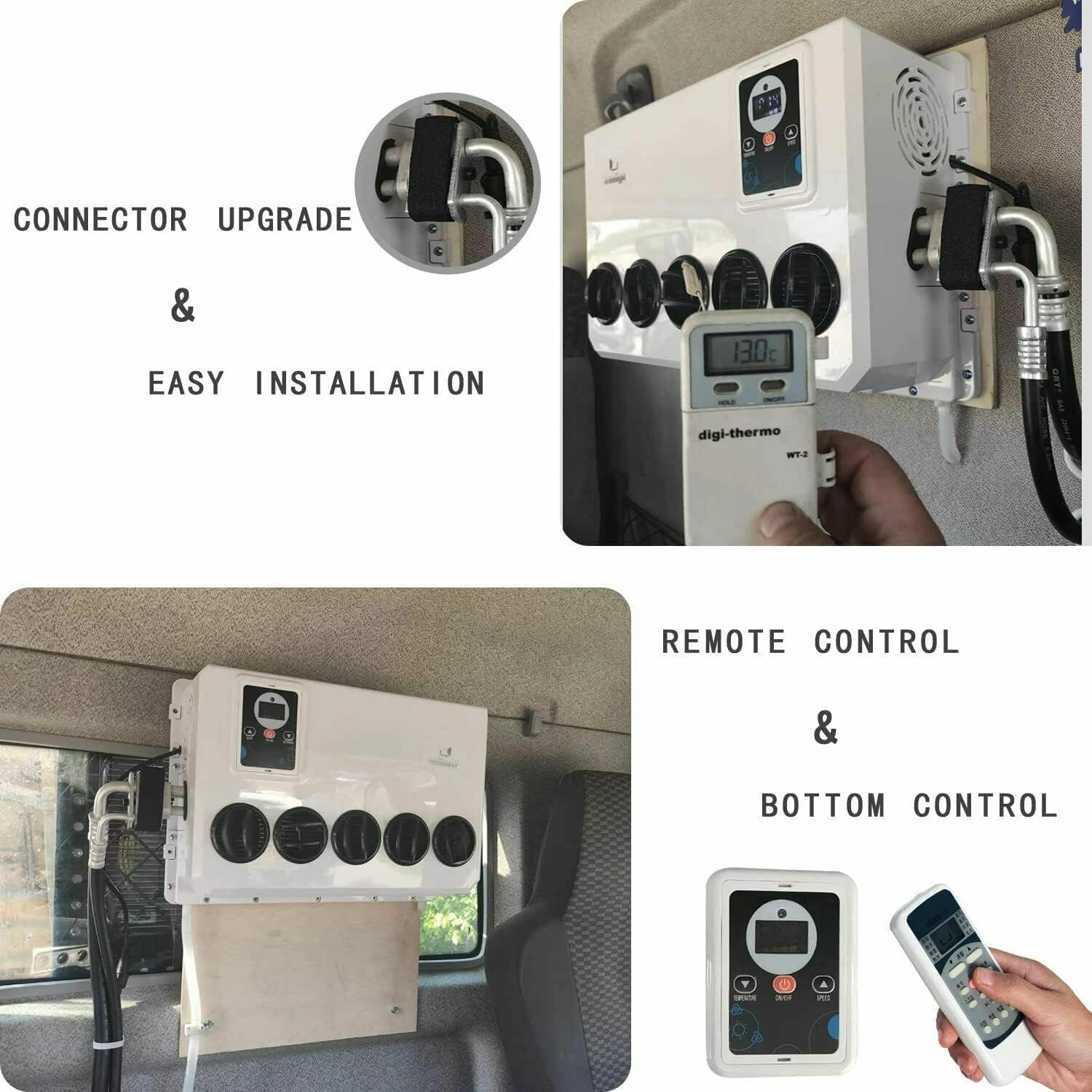 RVpligo DC 12V Air Conditioner, Truck Air Conditioner, Electric Energy Truck Cab Split Air Conditioner for Trucks, RVs, Semi Trucks, Forklifts, Cranes