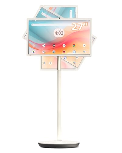 25 Inch Portable TV - Smart Touch Screen with Google Play, Android 14, Qualcomm 8G RAM+128G Storage, 1080P Smart Handy TV with 8MP Camera and Battery