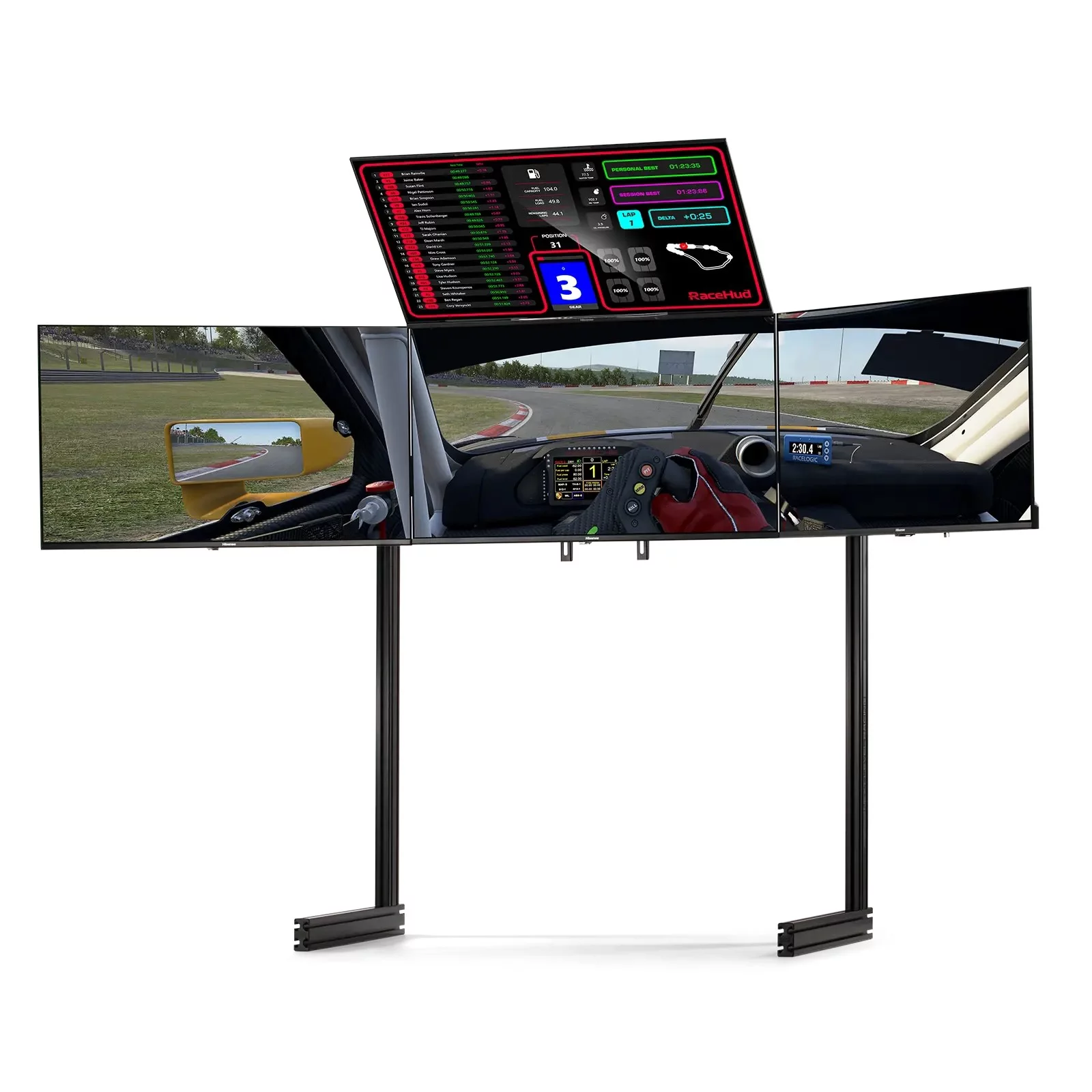 Next Level Racing Elite Quad Monitor Stand, Black
