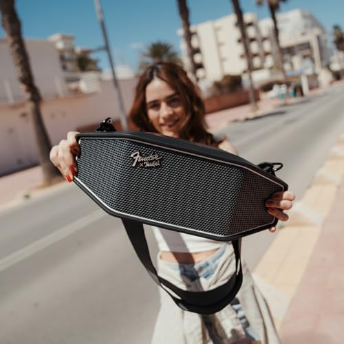 Fender x Teufel ROCKSTER CROSS Portable Wireless Bluetooth Speaker – Rugged, Waterproof, 16 Hours of Battery, Powerful Stereo Sound, Subwoofer