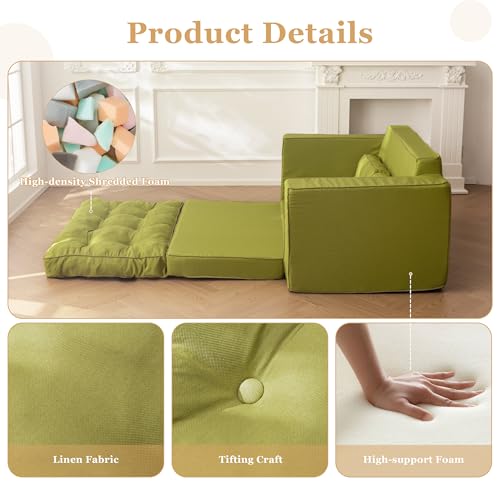YOSHOOT Loveseat Sleeper Sofa,55" Convertible Sofa Bed Couch Futon Couches for Living Room