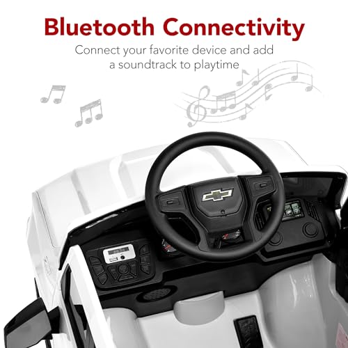 Best Choice Products 12V Licensed Chevrolet Silverado Ride On Truck, Electric Car Toy w/Parent Remote Control, Truck Bed Storage, Bluetooth Speaker