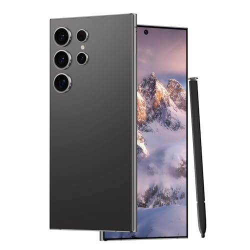 Unlocked Cell Phones C24 Ultra Smartphone Android 13 Phones 8GB+256GB/6.8" HD Screen/Dual SIM/108MP+48MP Camera/6800 mAh/Built-in Pen (Light Cyan)